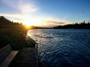 River Quest Group Home Living offers a river deck and fishing on the Kenai River in Soldotna, Alaska, zip code 99669